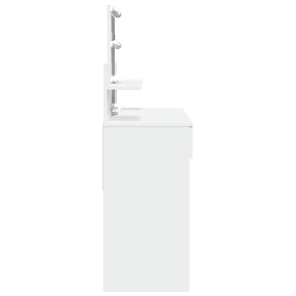 Sminkebord Hvit LED 100x40x130 cm