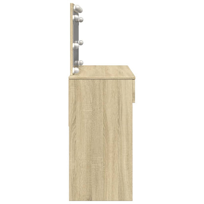 Sminkebord Sonoma Eik LED 100x40x120 cm
