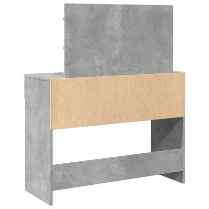 Sminkebord Betonggrå LED 100x40x120 cm