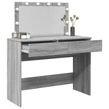 Sminkebord Sonoma Grå LED 100x40x120 cm