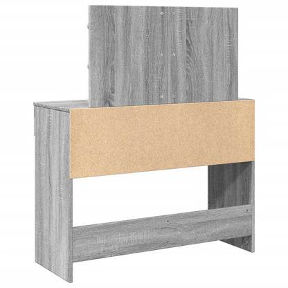 Sminkebord Sonoma Grå LED 100x40x120 cm