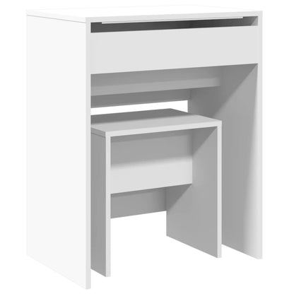 Sminkebord Hvit krakk 60x40x113,5 cm