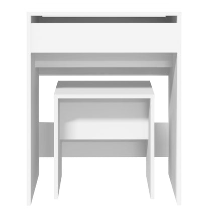 Sminkebord Hvit krakk 60x40x113,5 cm