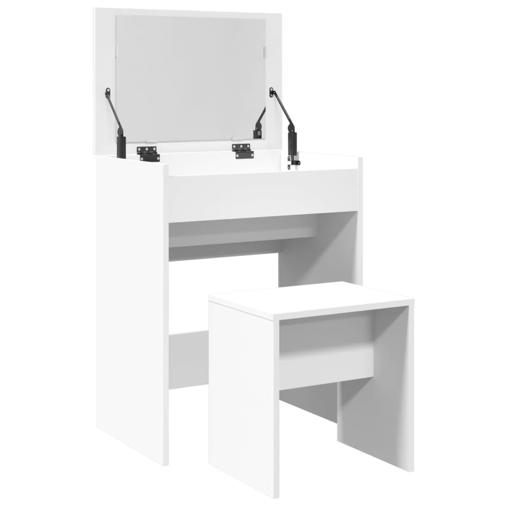Sminkebord Hvit krakk 60x40x113,5 cm