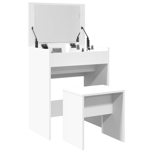 Sminkebord Hvit krakk 60x40x113,5 cm
