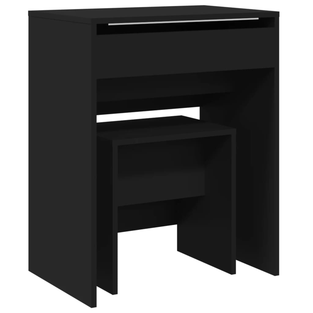 Sminkebord Svart krakk 60x40x113,5 cm