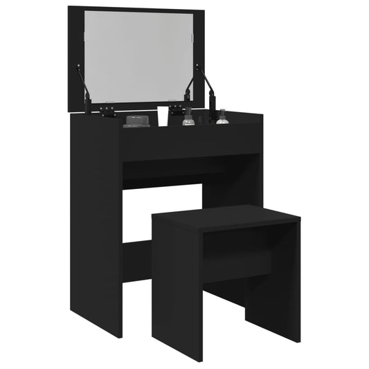 Sminkebord Svart krakk 60x40x113,5 cm