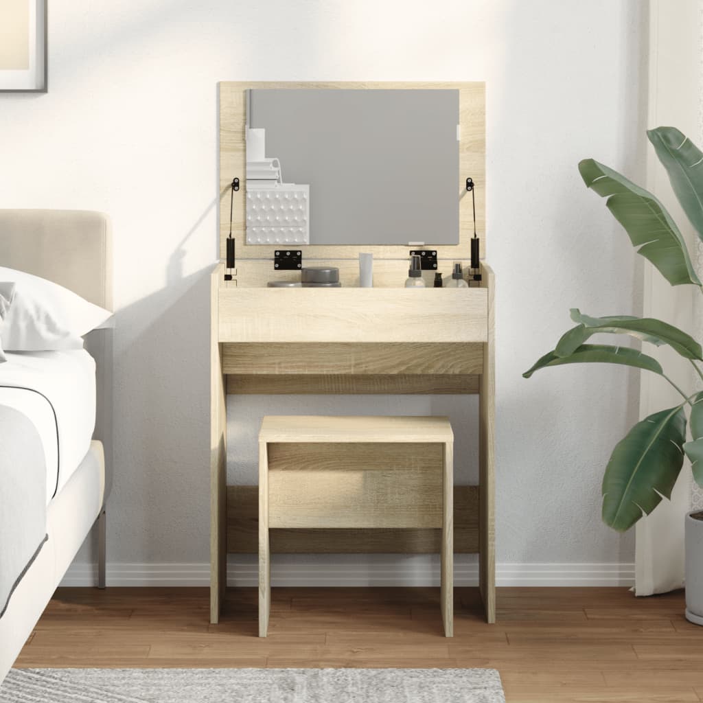 Sminkebord Sonoma Eik krakk 60x40x113,5 cm