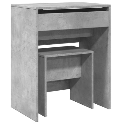 Sminkebord Betonggrå krakk 60x40x113,5 cm