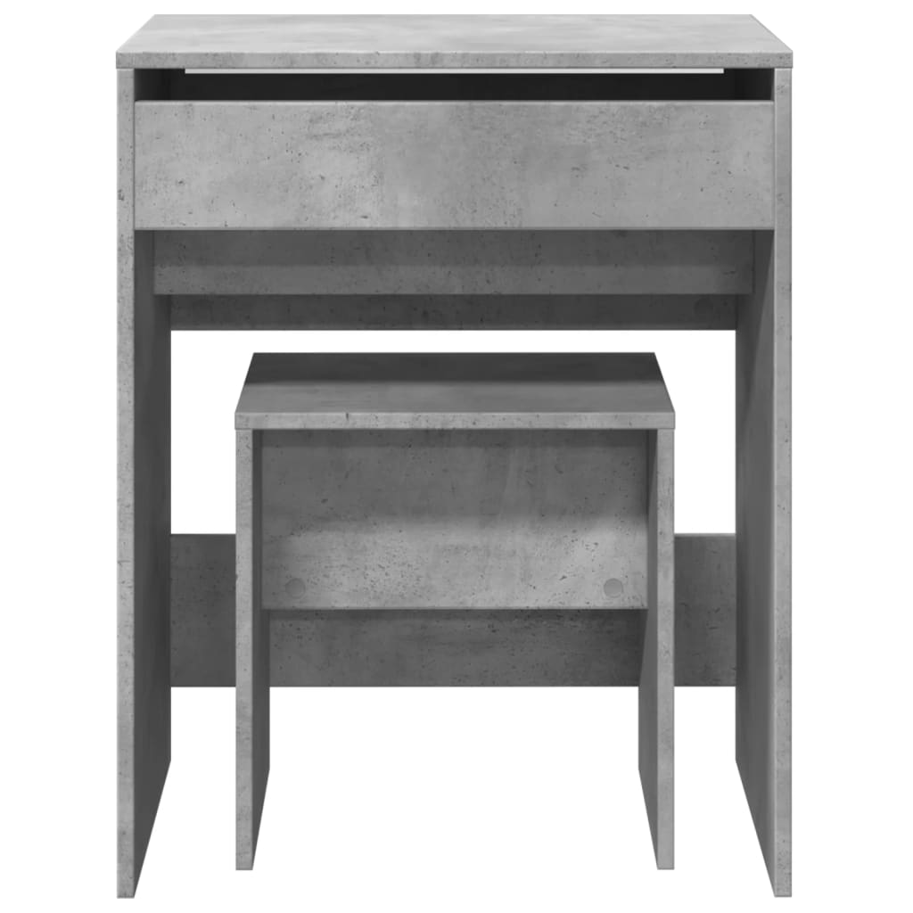 Sminkebord Betonggrå krakk 60x40x113,5 cm