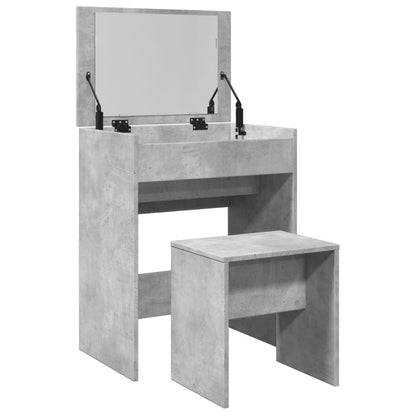 Sminkebord Betonggrå krakk 60x40x113,5 cm