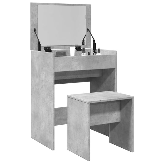 Sminkebord Betonggrå krakk 60x40x113,5 cm