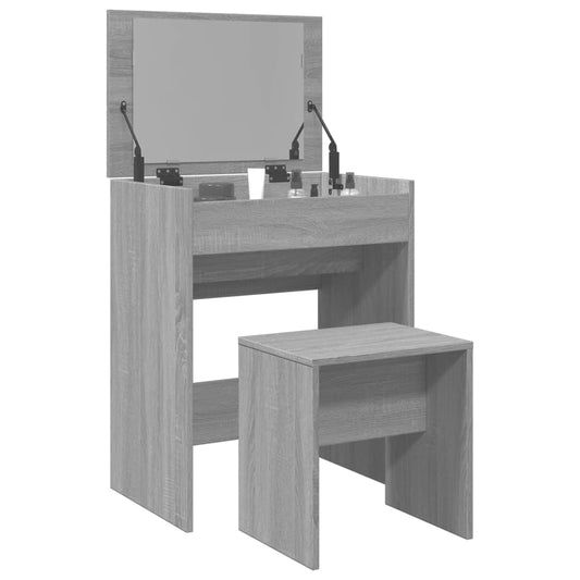 Sminkebord Sonoma Grå krakk 60x40x113,5 cm