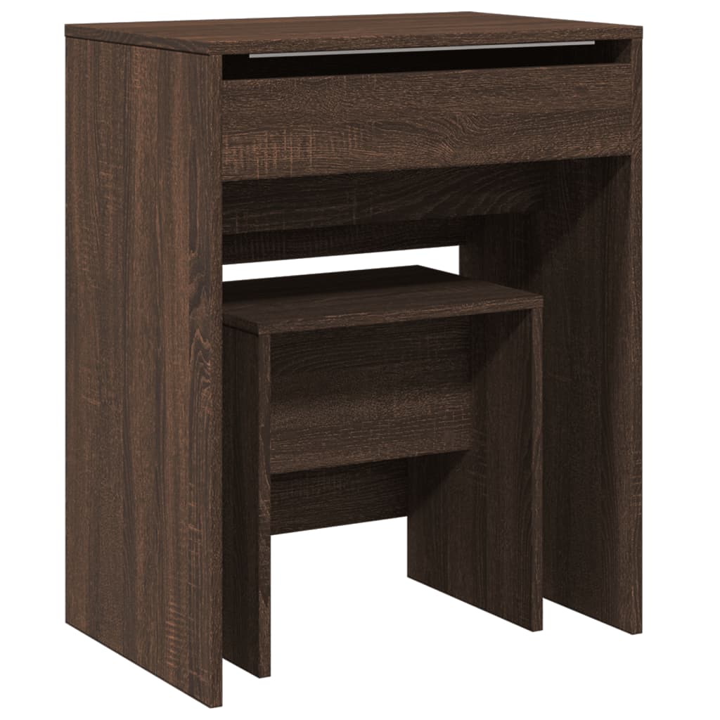 Sminkebord Brun Eik krakk 60x40x113,5 cm