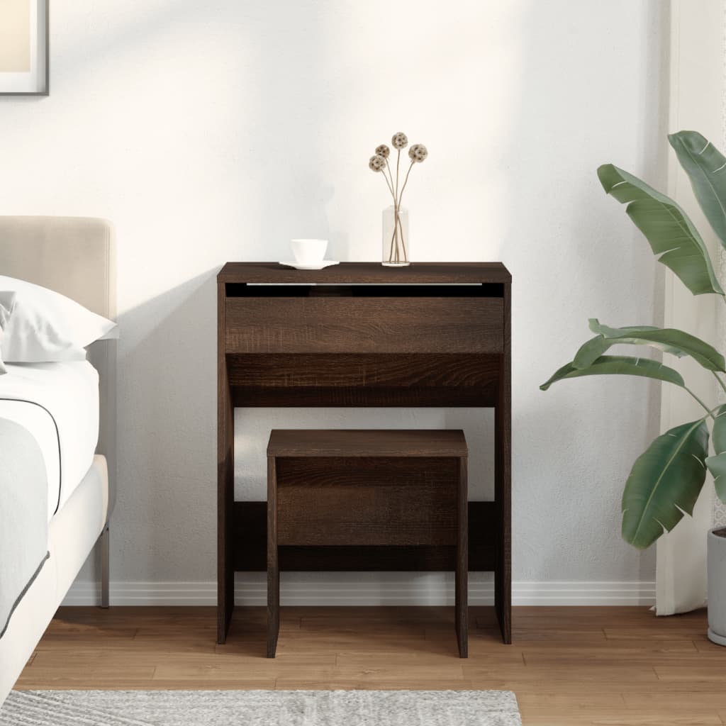 Sminkebord Brun Eik krakk 60x40x113,5 cm