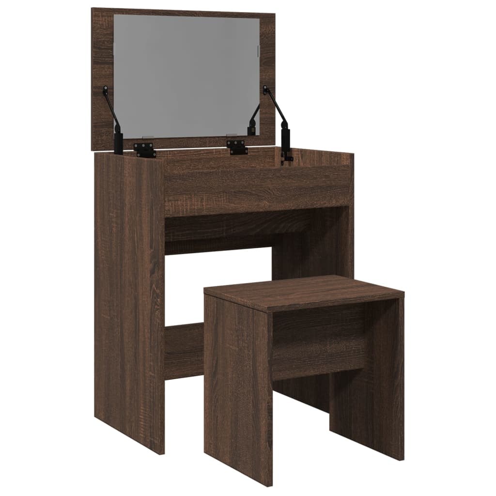 Sminkebord Brun Eik krakk 60x40x113,5 cm
