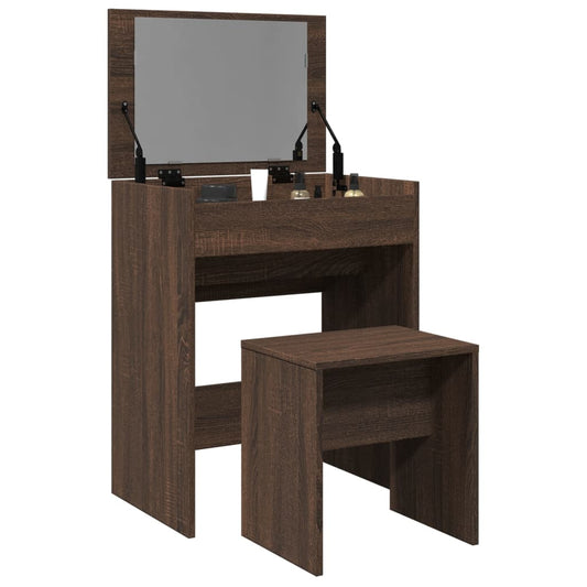Sminkebord Brun Eik krakk 60x40x113,5 cm