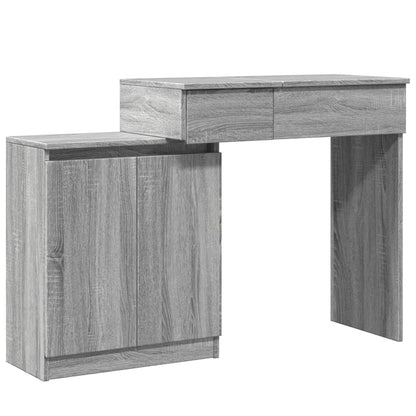 Baderomsspeil med LED Sonoma Grå 115x37x110,5 cm