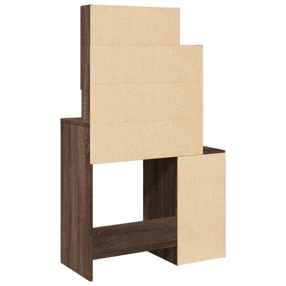 Sminkebord Brun Eik skap 80x35x132 cm