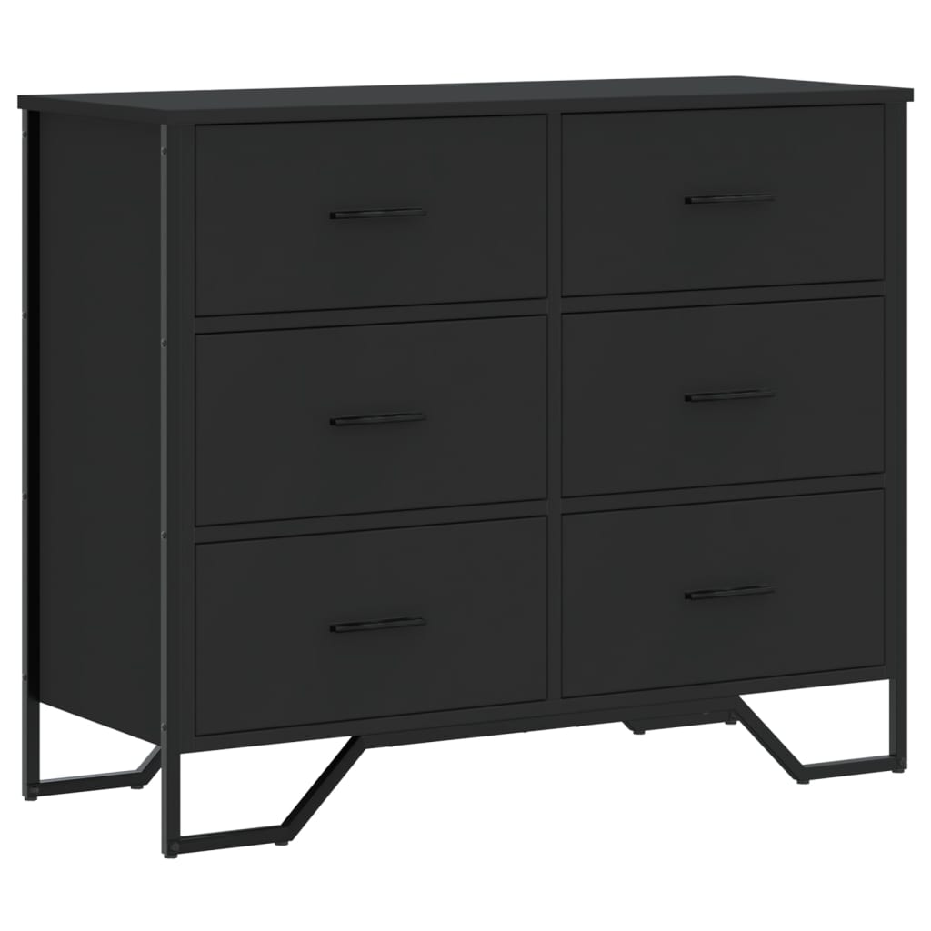 Kommode Svart 91x35,5x74,5 cm