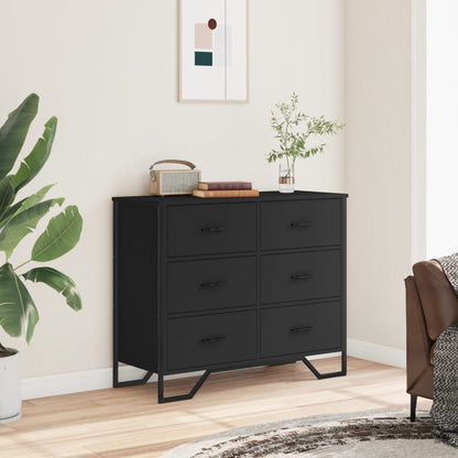 Kommode Svart 91x35,5x74,5 cm