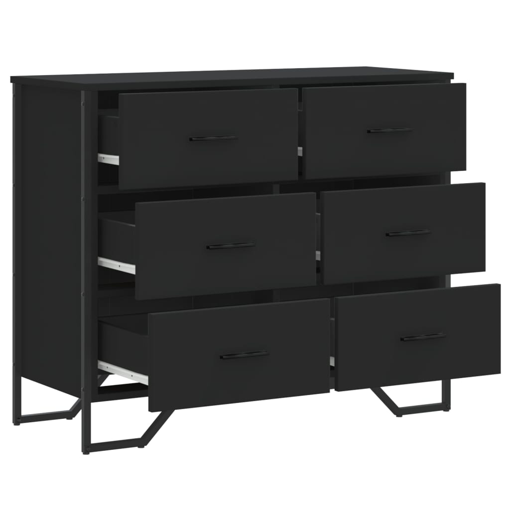 Kommode Svart 91x35,5x74,5 cm