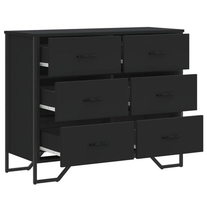 Kommode Svart 91x35,5x74,5 cm
