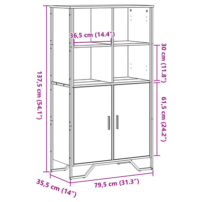 Skap Sonoma Eik 79,5x35,5x137,5 cm