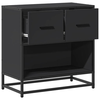 Nattbord Sengbord Svart 60x31x60 cm og metall