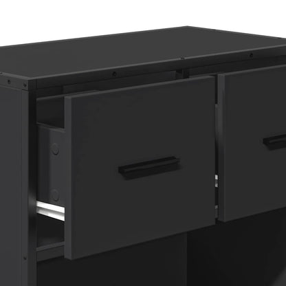 Nattbord Sengbord Svart 60x31x60 cm og metall