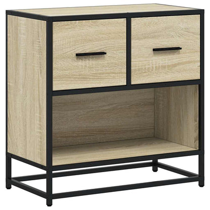 Nattbord Sengbord Sonoma Eik 60x31x60 cm og metall