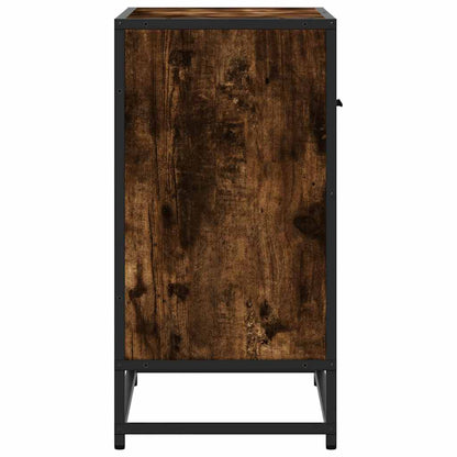 Nattbord Sengbord Røkt Eik 60x31x60 cm og metall