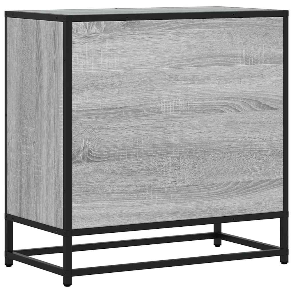 Nattbord Sengbord Sonoma Grå 60x31x60 cm og metall