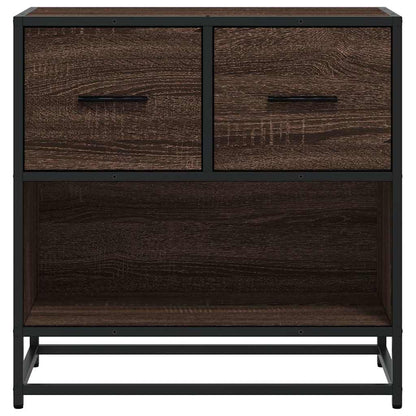 Nattbord Sengbord Brun Eik 60x31x60 cm og metall