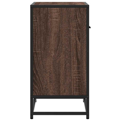 Nattbord Sengbord Brun Eik 60x31x60 cm og metall