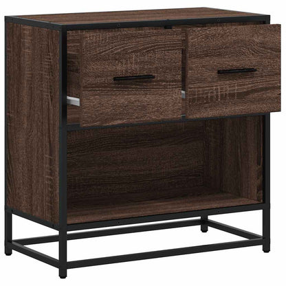 Nattbord Sengbord Brun Eik 60x31x60 cm og metall