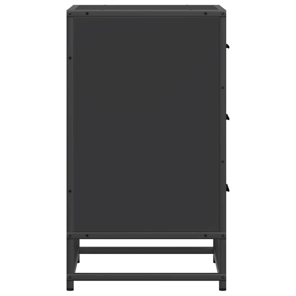 Nattbord Sengbord Svart 40x34,5x60 cm og metall