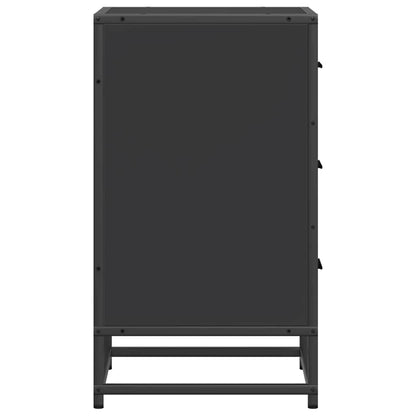 Nattbord Sengbord Svart 40x34,5x60 cm og metall