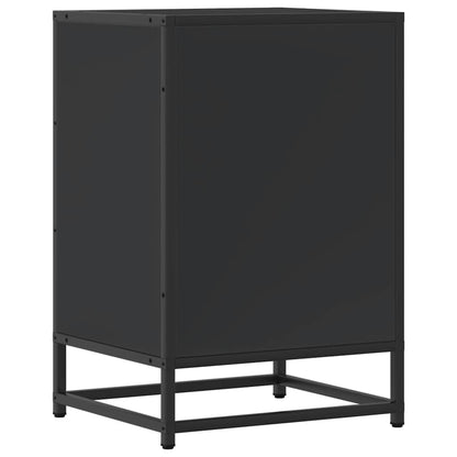 Nattbord Sengbord Svart 40x34,5x60 cm og metall