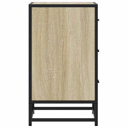 Nattbord Sengbord Sonoma Eik 40x34,5x60 cm og metall
