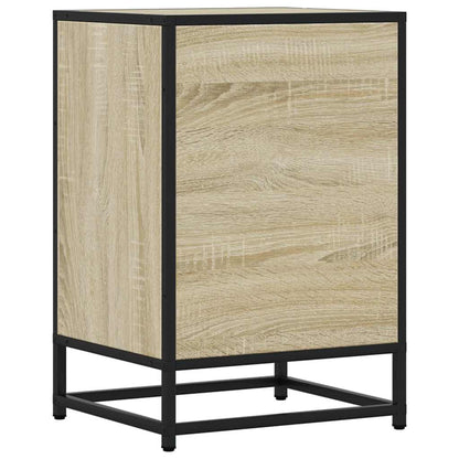 Nattbord Sengbord Sonoma Eik 40x34,5x60 cm og metall