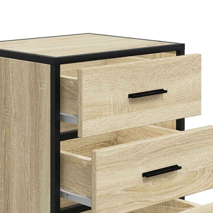 Nattbord Sengbord Sonoma Eik 40x34,5x60 cm og metall