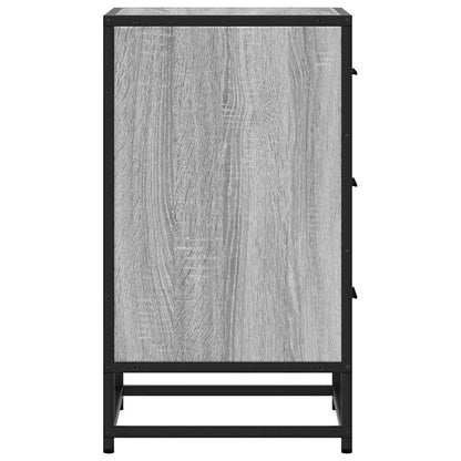 Nattbord Sengbord Sonoma Grå 40x34,5x60 cm og metall