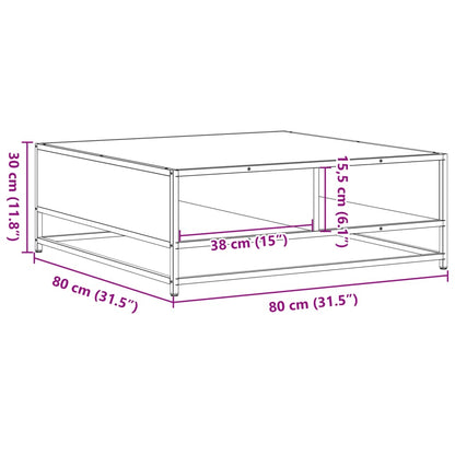 Salongbord Sofabord Svart 80x80x30 cm
