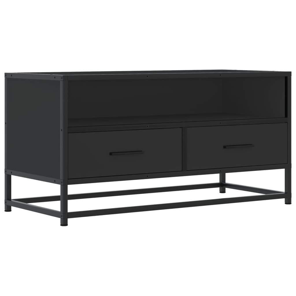 TV-Møbel Svart Tv-benk 80x34,5x40 cm og metall