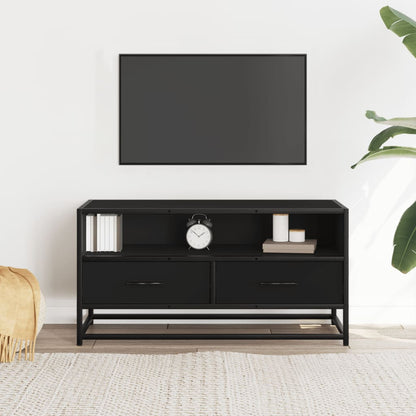 TV-Møbel Svart Tv-benk 80x34,5x40 cm og metall