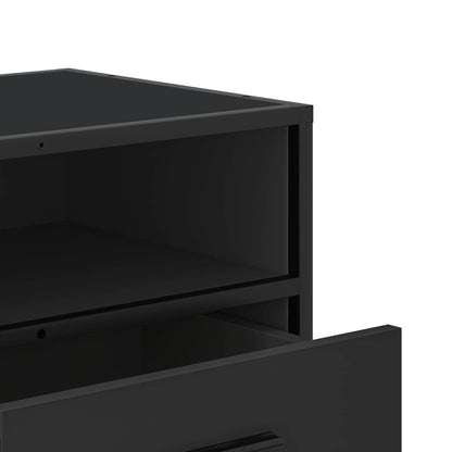 TV-Møbel Svart Tv-benk 80x34,5x40 cm og metall