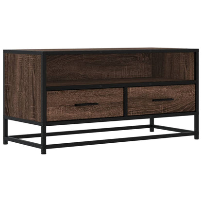 TV-Møbel Brun Eik Tv-benk 80x34,5x40 cm og metall