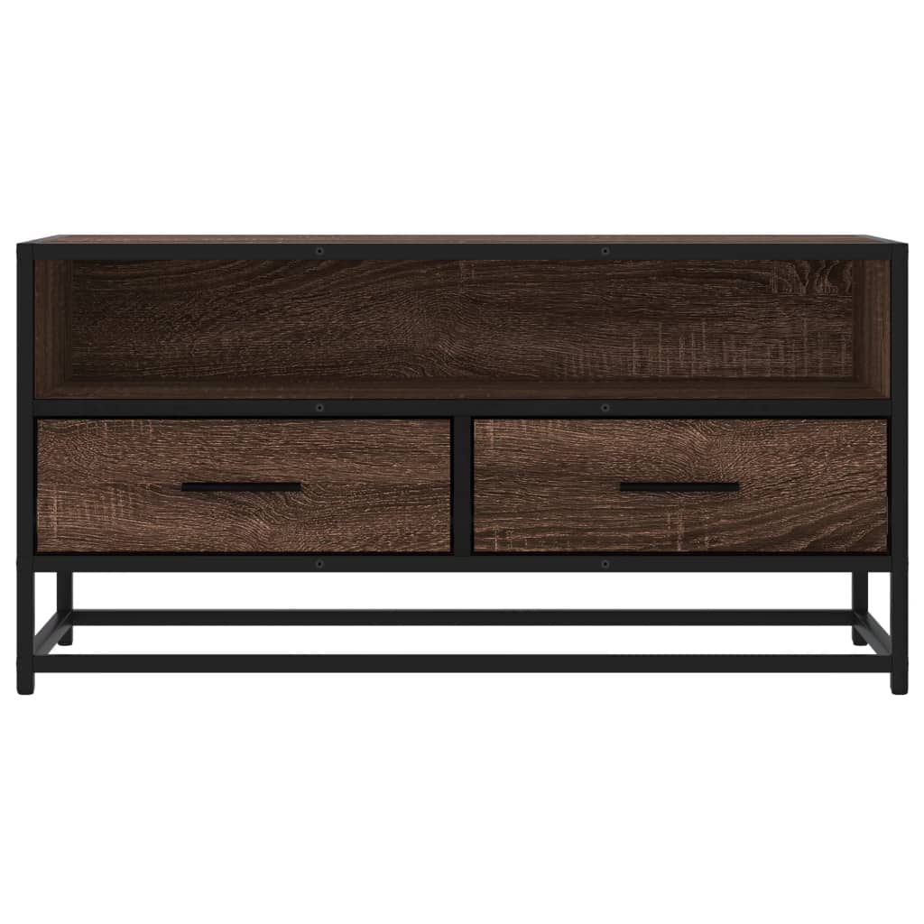 TV-Møbel Brun Eik Tv-benk 80x34,5x40 cm og metall