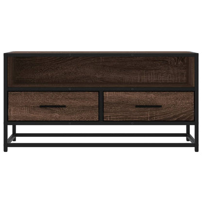 TV-Møbel Brun Eik Tv-benk 80x34,5x40 cm og metall